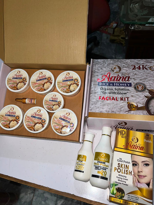 Aaina gold facial kit and skin polish